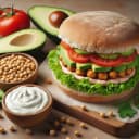 A picture of a vegan burger